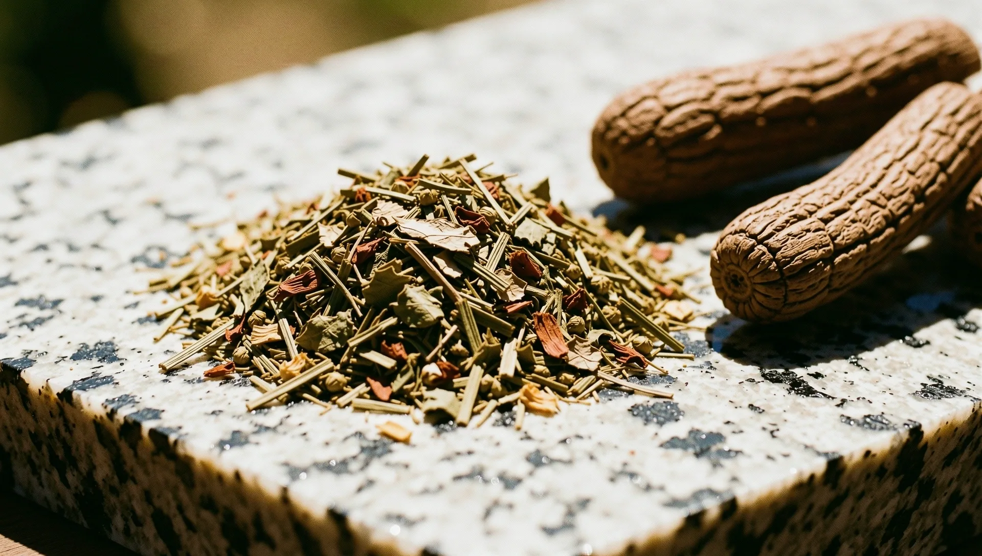Botanical textures representing natural ingredients